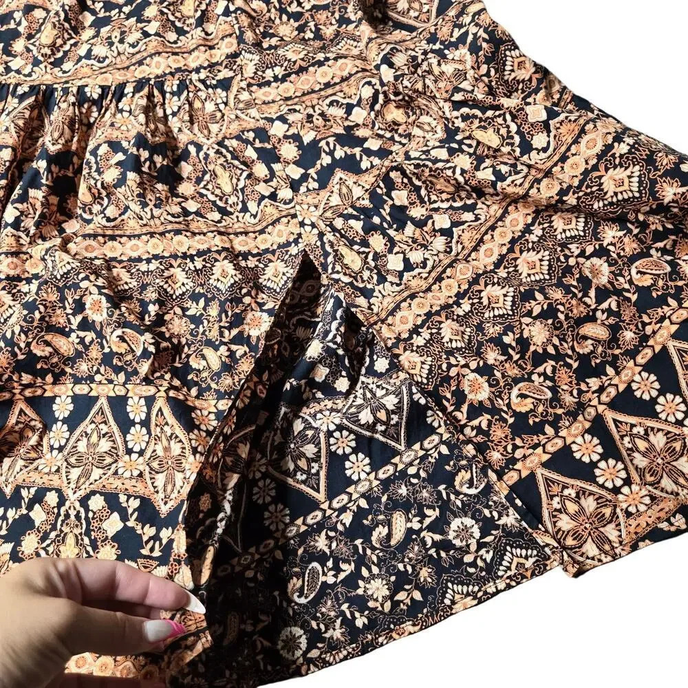 Free People All About The Tiers Printed Midi Skirt - Picture 4 of 6